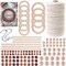 120 Pieces Macrame Kits for Beginners 3mm x 109yards Natural Cotton Macrame Cord with Wooden Beads & Rings,Wooden Sticks,Metal Rings Macrame Supplies Best for Macrame Plant Hanger